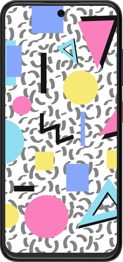 Силіконовий чехол Color shapes для ZTE Nubia V70 Design - 4893u-4084 изображение 