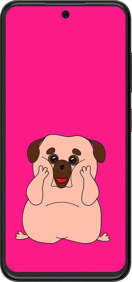 Силиконовый чехол Весёлый мопс для ZTE Nubia V70 Design - 4908u-4084 изображение 