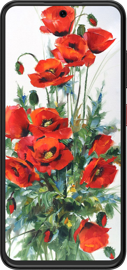 Силиконовый чехол Маки для ZTE Nubia V70 Design - 523u-4084 изображение 