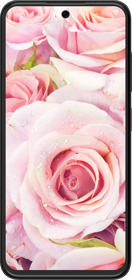 Силиконовый чехол Розы для ZTE Nubia V70 Design - 525u-4084 изображение 