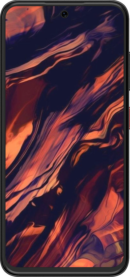 Силіконовий чехол Чорно-помаранчева абстракція для ZTE Nubia V70 Design - 5340u-4084 изображение 