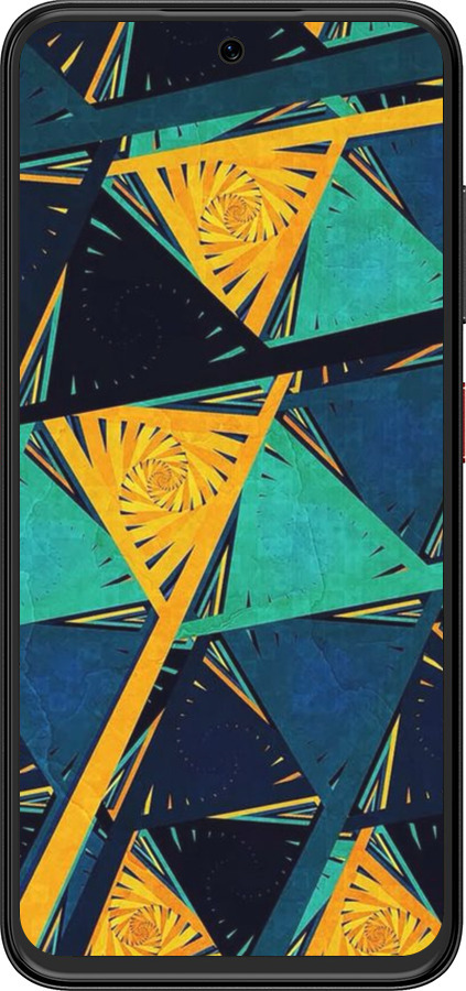 Силіконовий чехол Арт, абстракція, жовтий, синій для ZTE Nubia V70 Design - 5382u-4084 изображение 
