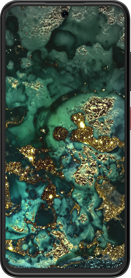 Силіконовий чехол Мармур золото багатство для ZTE Nubia V70 Design - 5419u-4084 изображение 