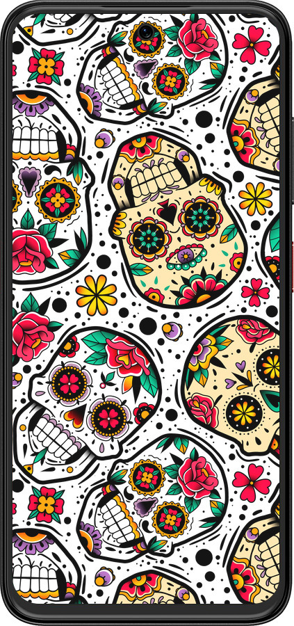 Силиконовый чехол Черепа для ZTE Nubia V70 Design - 5471u-4084 изображение 