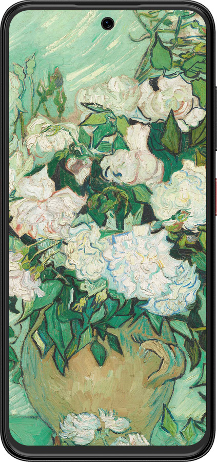 Силиконовый чехол Винсент Ван Гог. Ваза с розами для ZTE Nubia V70 Design - 5543u-4084 изображение 