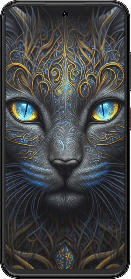 Силіконовий чехол Кішка для ZTE Nubia V70 Design - 5548u-4084 изображение 