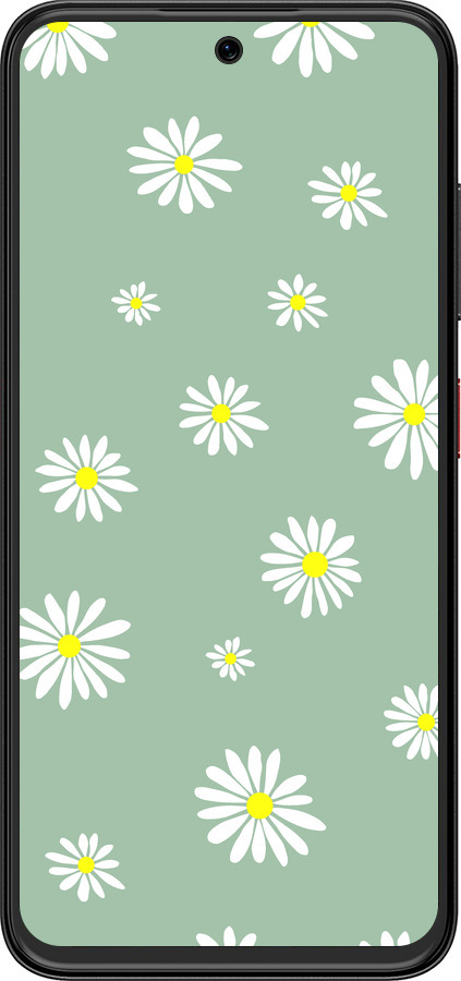 Силиконовый чехол Ромашки v4 для ZTE Nubia V70 Design - 5603u-4084 изображение 