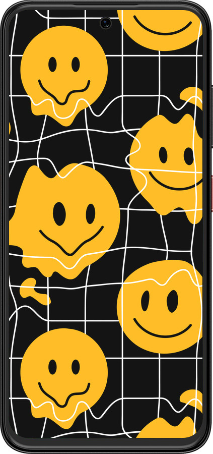 Силиконовый чехол Смайлы v3 для ZTE Nubia V70 Design - 5623u-4084 изображение 