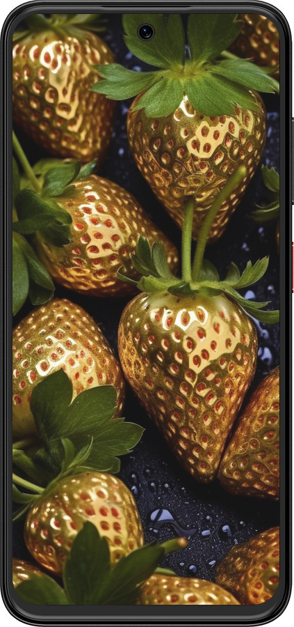 Силіконовий чехол Золота полуниця для ZTE Nubia V70 Design - 5637u-4084 изображение 