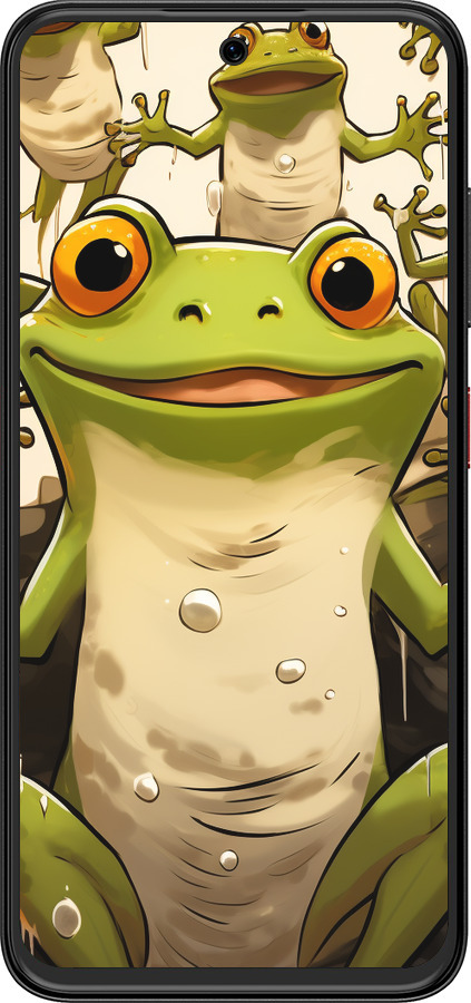 Силиконовый чехол Веселая жаба для ZTE Nubia V70 Design - 5658u-4084 изображение 