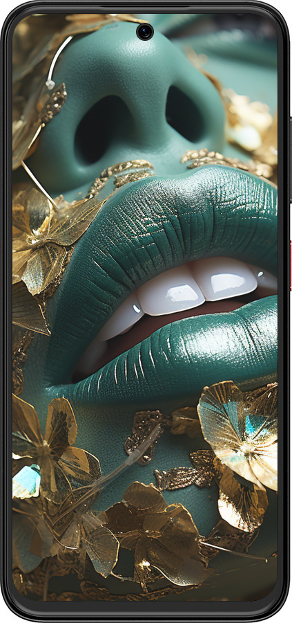 Силиконовый чехол Губы 2 для ZTE Nubia V70 Design - 5667u-4084 изображение 