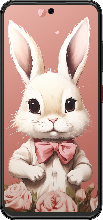 Силиконовый чехол Зайчик для ZTE Nubia V70 Design - 5669u-4084 изображение 