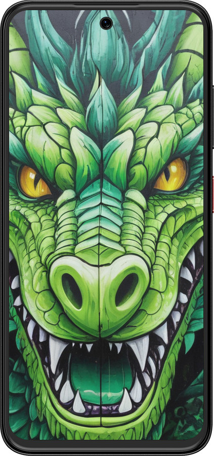Силіконовий чехол Зелений дракон для ZTE Nubia V70 Design - 5816u-4084 изображение 