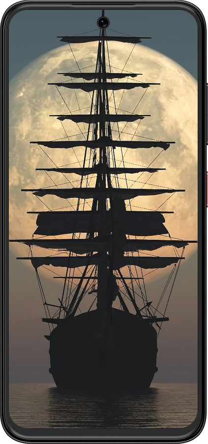 Силиконовый чехол Корабль для ZTE Nubia V70 Design - 5998u-4084 изображение 