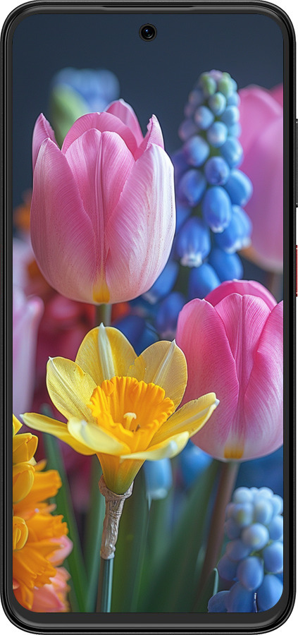 Силиконовый чехол Весенние цветы для ZTE Nubia V70 Design - 6058u-4084 изображение 