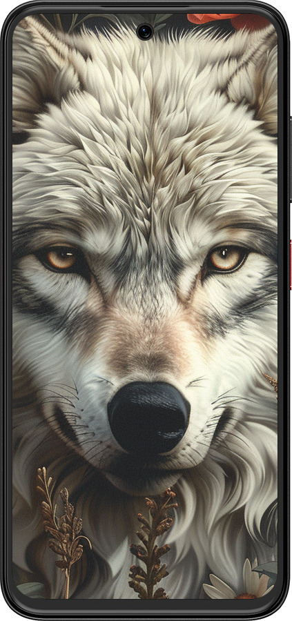 Силиконовый чехол Волчий взгляд для ZTE Nubia V70 Design - 6066u-4084 изображение 