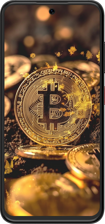 Силіконовий чехол Золота лихоманка біткойна для ZTE Nubia V70 Design - 6089u-4084 изображение 