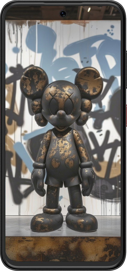 Силиконовый чехол Bronze kaws v2 для ZTE Nubia V70 Design - 6098u-4084 изображение 