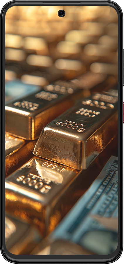 Силіконовий чехол Сяйво золота для ZTE Nubia V70 Design - 6104u-4084 изображение 