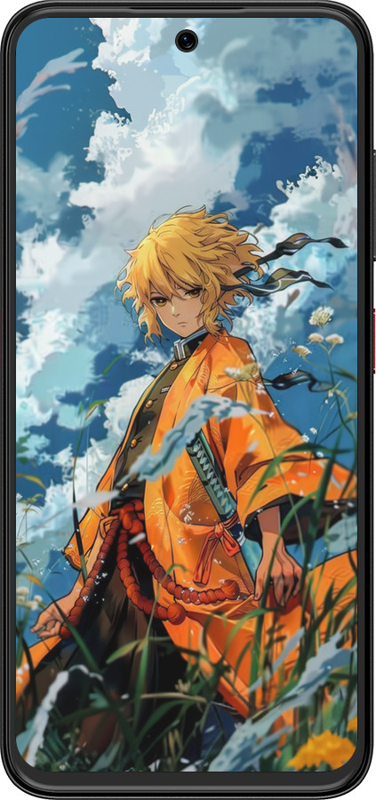 Силиконовый чехол Zenitsu Agatsuma для ZTE Nubia V70 Design - 6117u-4084 изображение 