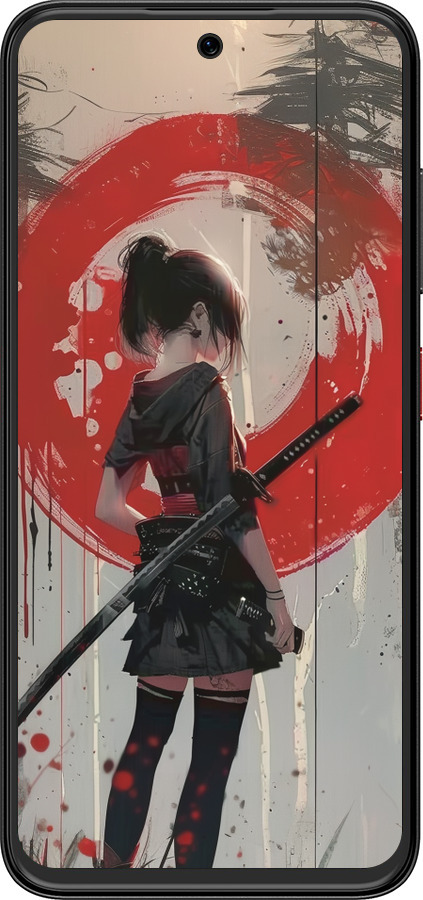 Силиконовый чехол Сумерки воина: Танец с катаной для ZTE Nubia V70 Design - 6123u-4084 изображение 