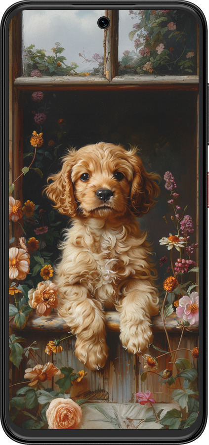 Силиконовый чехол Щенок cocker spaniel для ZTE Nubia V70 Design - 6136u-4084 изображение 