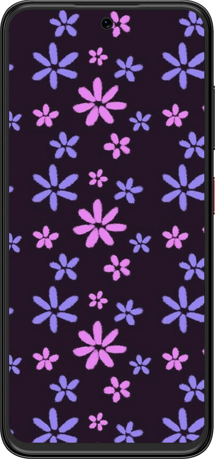 Силиконовый чехол с  цветами для ZTE Nubia V70 Design - 6258u-4084 изображение 