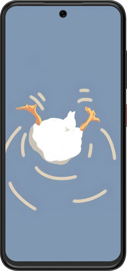 Силиконовый чехол Гусь ныряет для ZTE Nubia V70 Design - 6275u-4084 изображение 