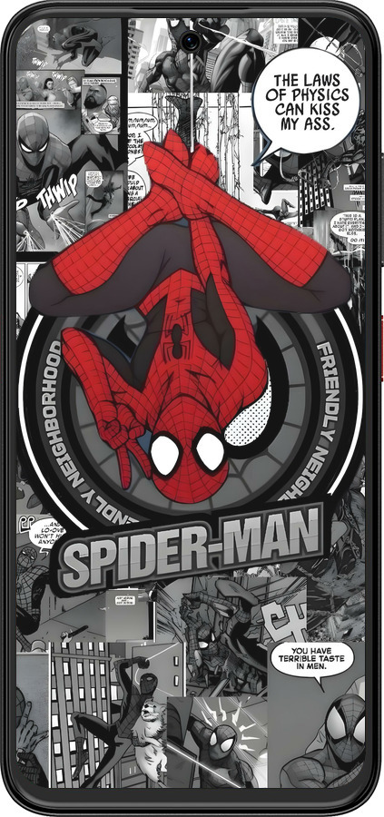 Силиконовый чехол Человек паук для ZTE Nubia V70 Design - 6279u-4084 изображение 