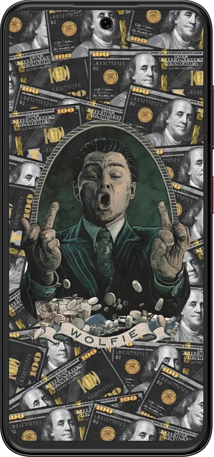 Силиконовый чехол Волк с валл стрит для ZTE Nubia V70 Design - 6287u-4084 изображение 