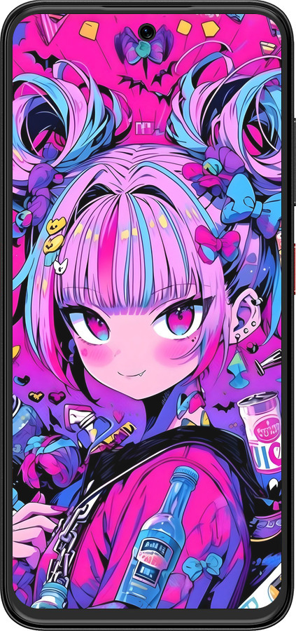 Силиконовый чехол Аниме милаха для ZTE Nubia V70 Design - 6314u-4084 изображение 