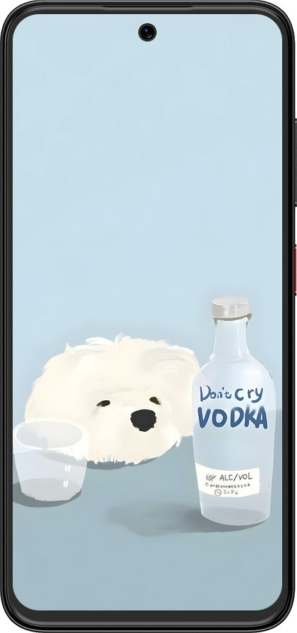 Силіконовий чехол Пес водка для ZTE Nubia V70 Design - 6368u-4084 изображение 