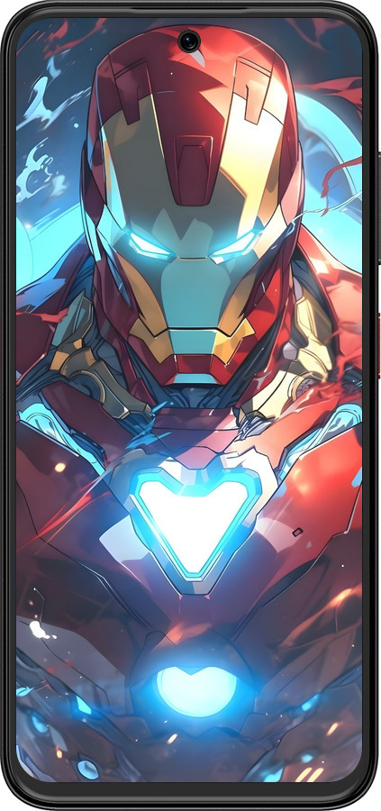 Силиконовый чехол Железный человек для ZTE Nubia V70 Design - 6372u-4084 изображение 