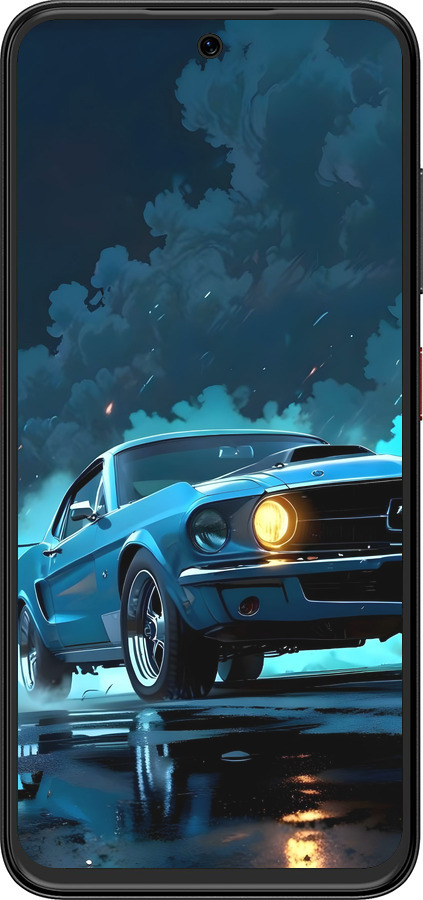 Силиконовый чехол Форд мустанг для ZTE Nubia V70 Design - 6374u-4084 изображение 