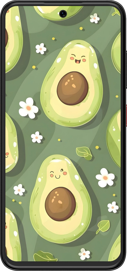 Силіконовий чехол Авокадо для ZTE Nubia V70 Design - 6380u-4084 изображение 
