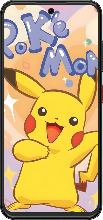 Силіконовий чехол Пикачу для ZTE Nubia V70 Design - 6383u-4084 изображение 