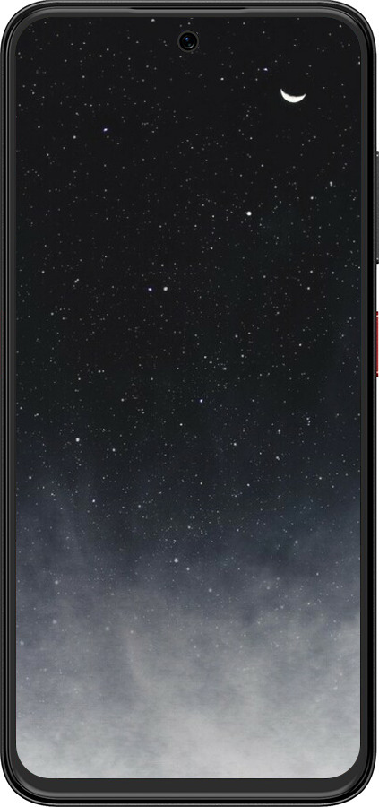 Силиконовый чехол Сині хмари, Синій місяць для ZTE Nubia V70 Design - 6396u-4084 изображение 