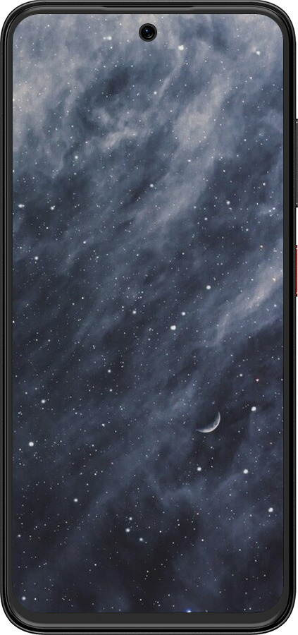 Силіконовий чехол Сині хмари, Синій місяць для ZTE Nubia V70 Design - 6398u-4084 изображение 