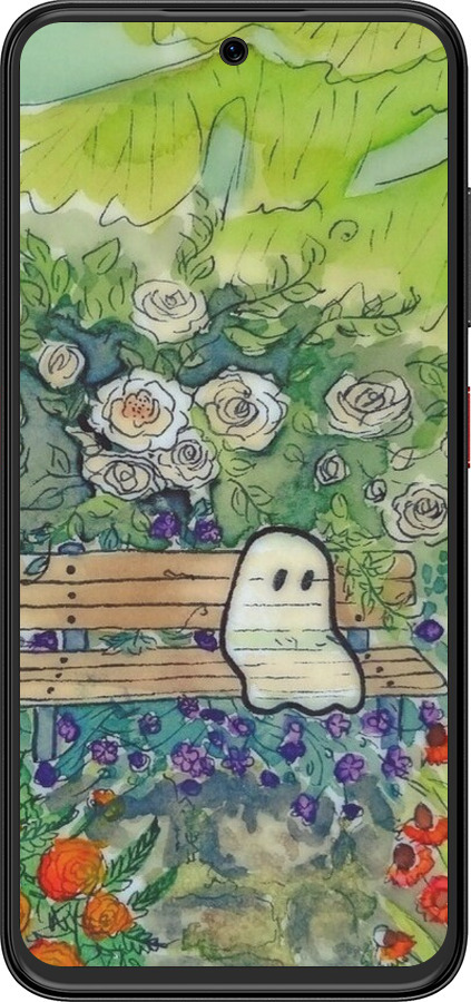 Силиконовый чехол Грустное привидение для ZTE Nubia V70 Design - 6403u-4084 изображение 