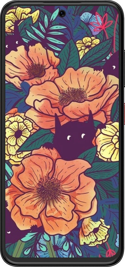 Силіконовий чехол Із зображенням польових квітів для ZTE Nubia V70 Design - 6419u-4084 изображение 