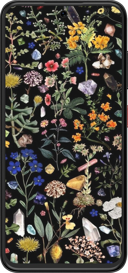 Силиконовый чехол С цветами для ZTE Nubia V70 Design - 6422u-4084 изображение 