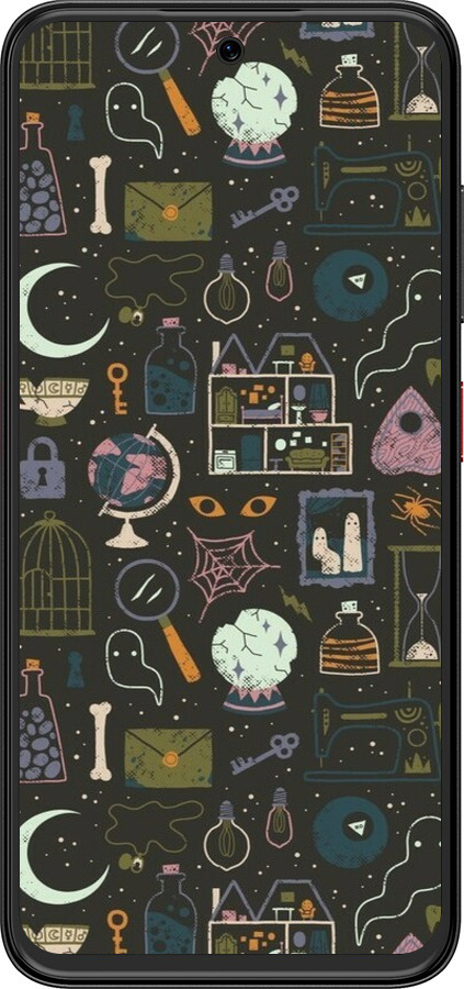 Силиконовый чехол Колдовской принт для ZTE Nubia V70 Design - 6425u-4084 изображение 