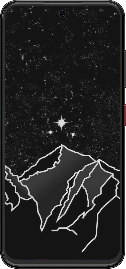 Силиконовый чехол Минималистический горный пейзаж для ZTE Nubia V70 Design - 6438u-4084 изображение 