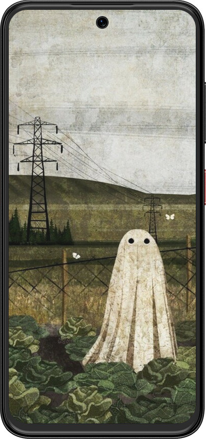 Силиконовый чехол Иллюстрация призрак в капусте для ZTE Nubia V70 Design - 6440u-4084 изображение 
