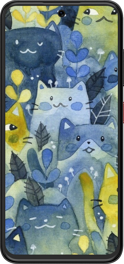Силиконовый чехол С изображением кошачьего леса для ZTE Nubia V70 Design - 6447u-4084 изображение 