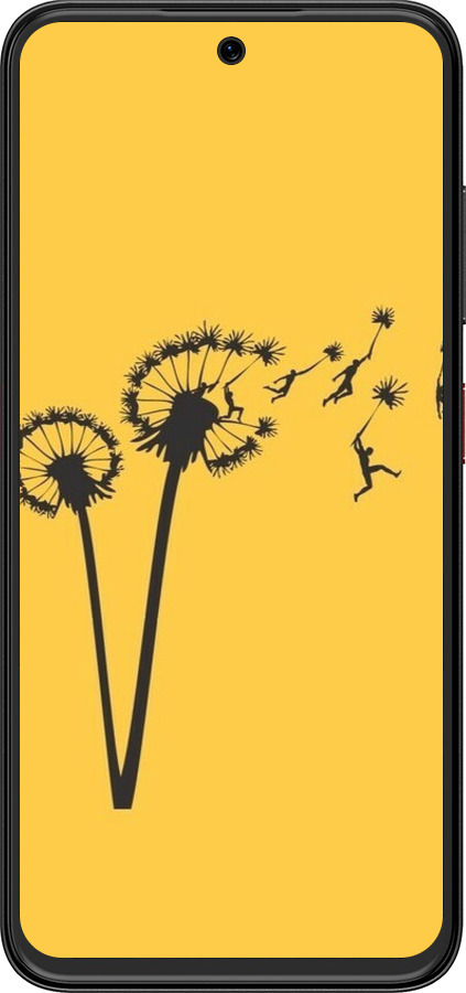 Силиконовый чехол Минимализм одуванчики для ZTE Nubia V70 Design - 6449u-4084 изображение 