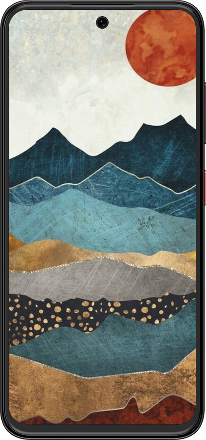 Силіконовий чехол захід сонця для ZTE Nubia V70 Design - 6475u-4084 изображение 