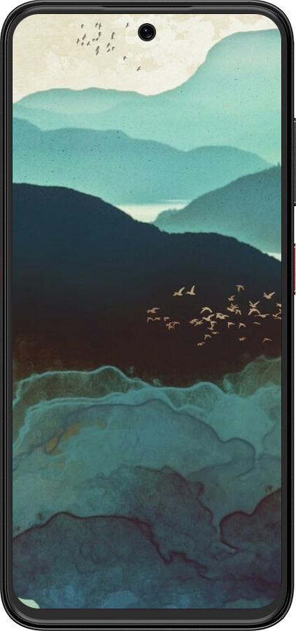 Силиконовый чехол С изображением гор Индиго для ZTE Nubia V70 Design - 6484u-4084 изображение 