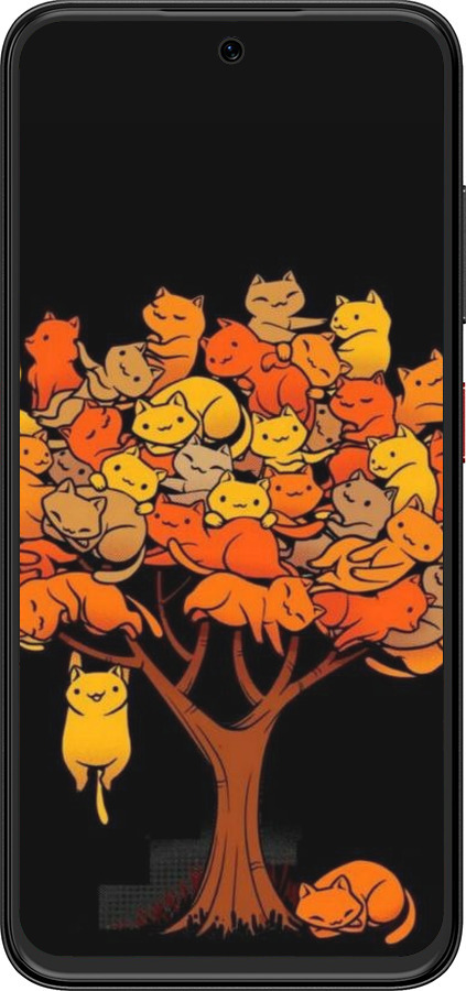 Силиконовый чехол Дерево и котики для ZTE Nubia V70 Design - 6516u-4084 изображение 