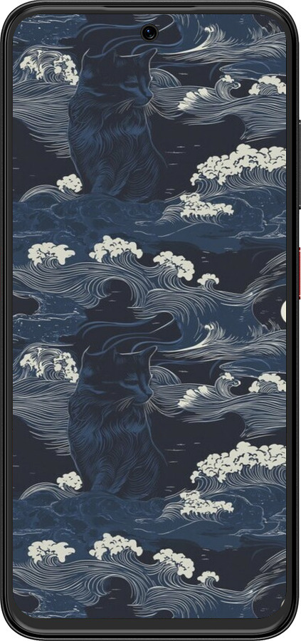 Силіконовий чехол Морська тематика у стилі арт-деко для ZTE Nubia V70 Design - 6520u-4084 изображение 
